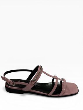 Gucci Divine Pink Patent Leather Slingback Sandals